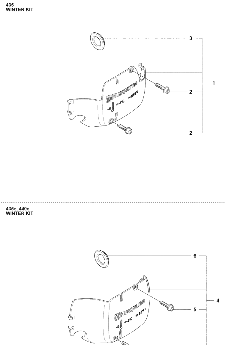 Accessories 2 Diagram and Parts List for 440E 2009-02 Husqvarna Chainsaw