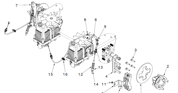 Brake Diagram and Parts List for Z454 (96798470101)(2020-04) Husqvarna Lawn Mower