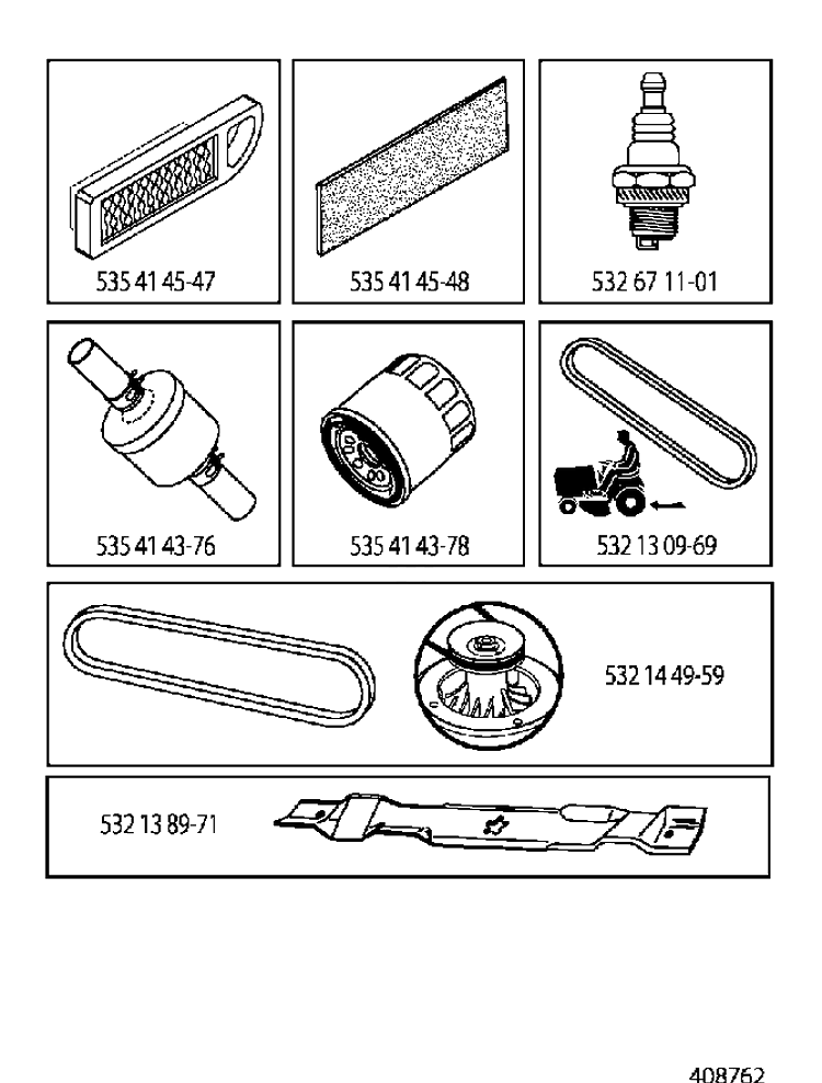 Frequently Used Parts Diagram and Parts List for YTH150 (96041002103)(2009-10) Husqvarna Lawn Tractor