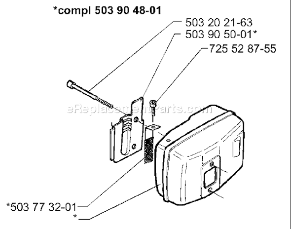 Page K Diagram and Parts List for 225H75 1998-01 Husqvarna Trimmer
