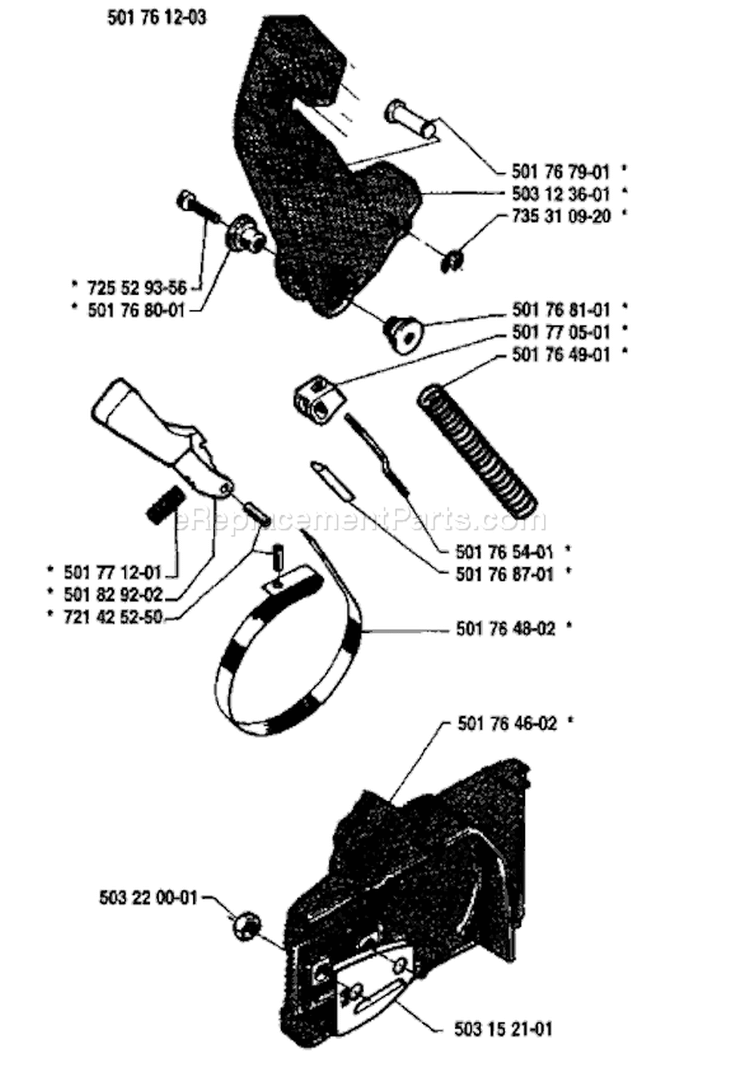 Page C Diagram and Parts List for 50 1987-06 Husqvarna Chainsaw