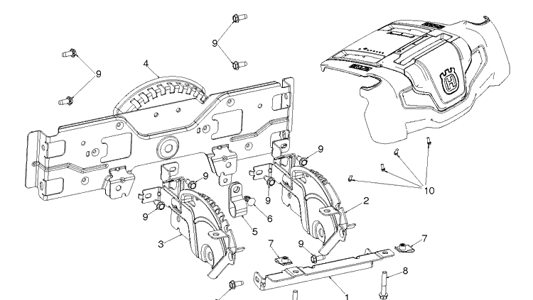 Control Panel And Discharge Chute Diagram and Parts List for ST224 (97046850100)(2020-05) Husqvarna Snow Blower