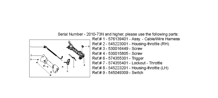 Service Updates 2 Diagram and Parts List for 128LDX 545192137 Husqvarna Edger