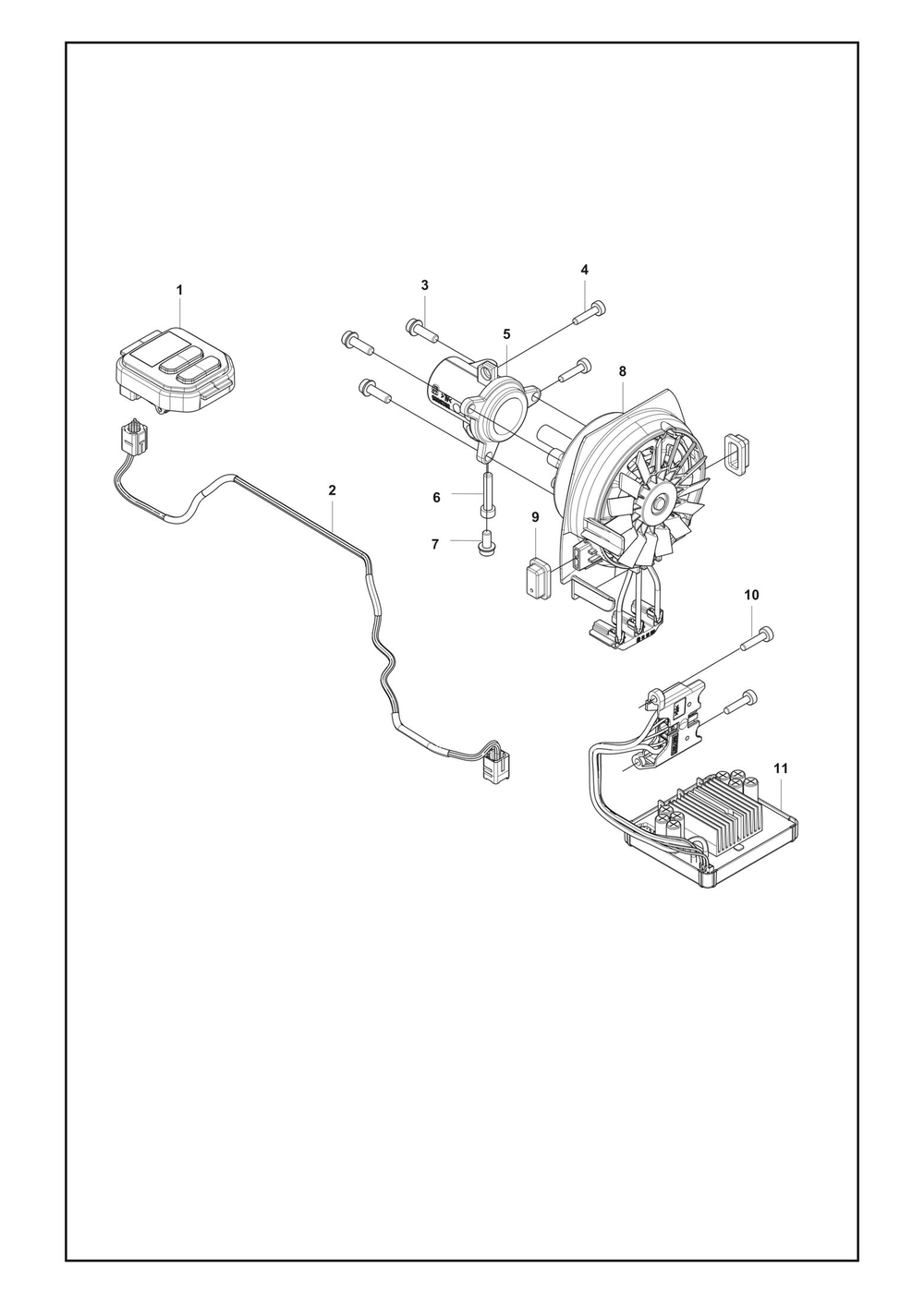 Electrical Diagram and Parts List for 525IDEPSMADSAW  Husqvarna Pole Saw