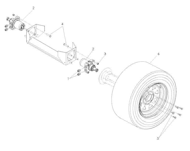Wheels And Tires Diagram and Parts List for MZ5225 (968999717)(2007-11) Husqvarna Lawn Mower