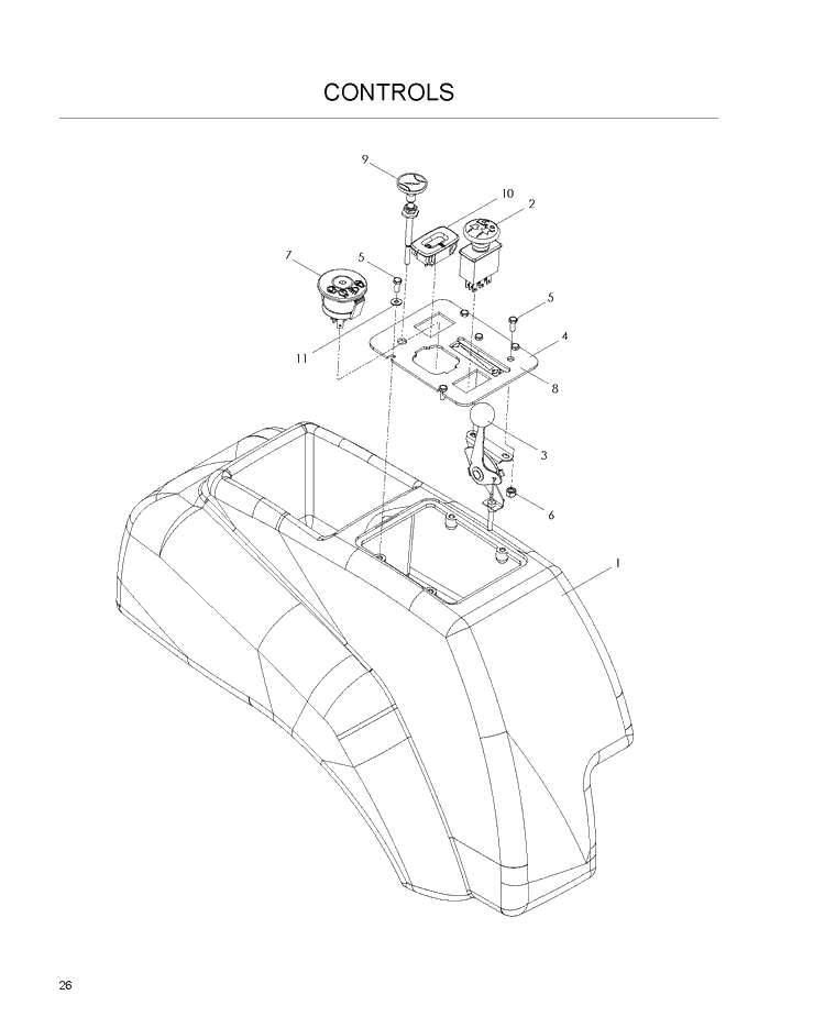 Controls Diagram and Parts List for EZ4624 (968999688)(2008-08) Husqvarna Lawn Mower