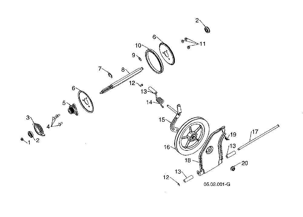 Friction pulley Diagram and Parts List for 96193009604  Husqvarna Snow Blower