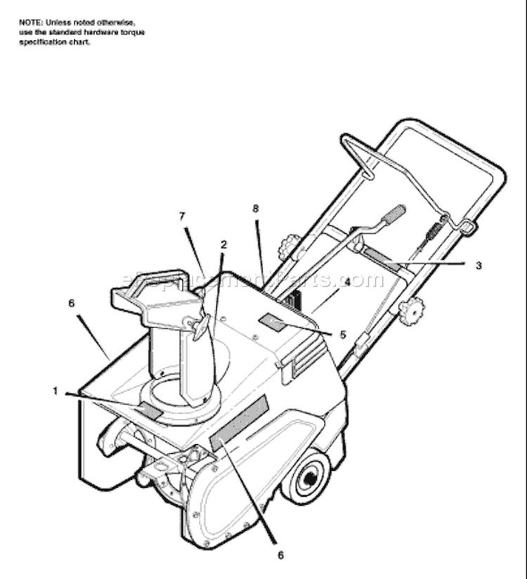 Page C Diagram and Parts List for 521SSE 521 SSE 621502X37NA -2006-11 Husqvarna Snow Blower
