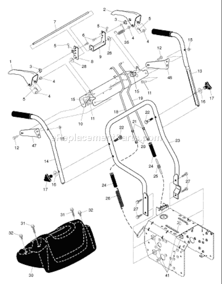 Page F Diagram and Parts List for 524S 524 S 96193000100 -2006-06 Husqvarna Snow Blower