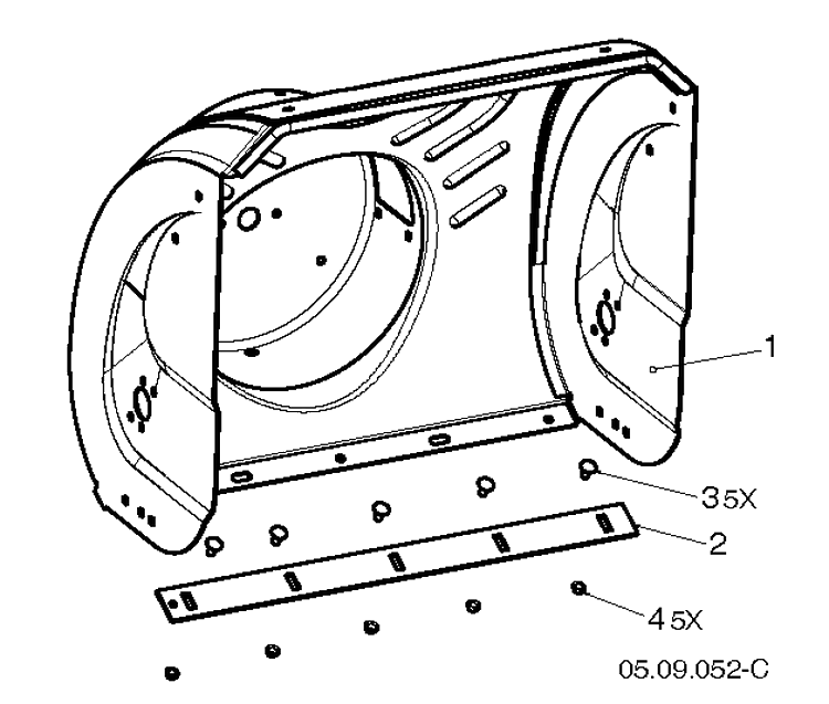 Auger Housing And Impeller 11 Diagram and Parts List for ST230  Husqvarna Snow Blower