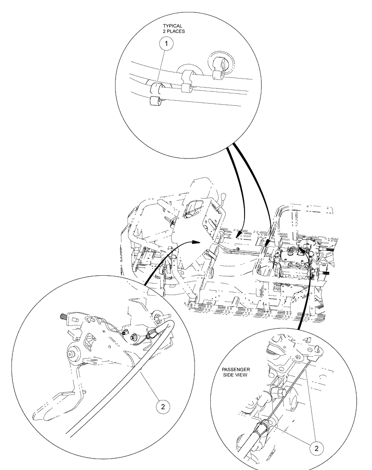 Accelerator Cable, Diesel Vehicles Diagram and Parts List for HUV4420G 2006-11 Husqvarna Lawn Tractor