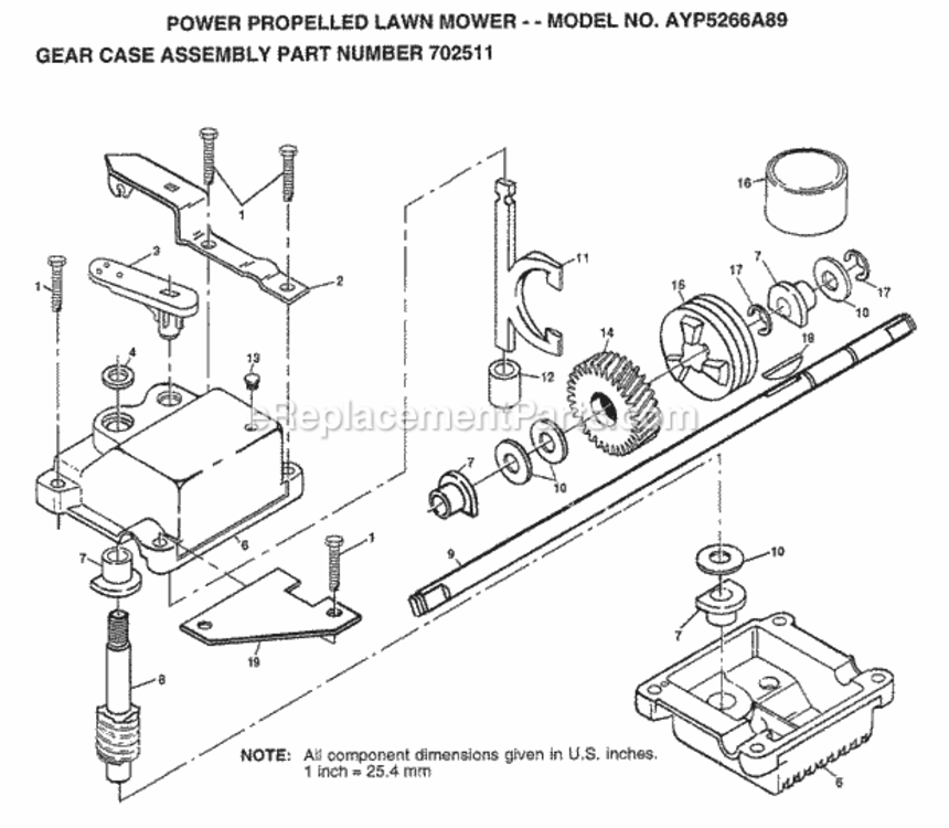 Page E Diagram and Parts List for 5266A89 1998 Husqvarna Lawn Mower