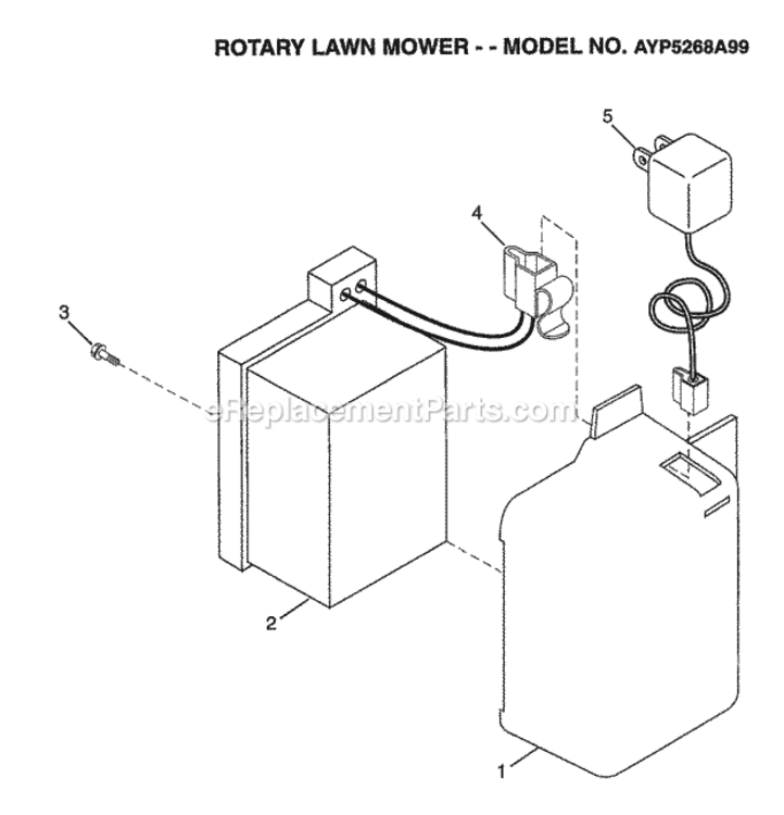 Page H Diagram and Parts List for 5268A99 1999 Husqvarna Lawn Mower
