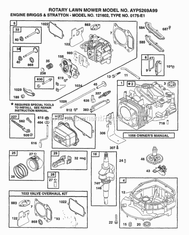 Page A Diagram and Parts List for 5269A99 1999 Husqvarna Lawn Mower