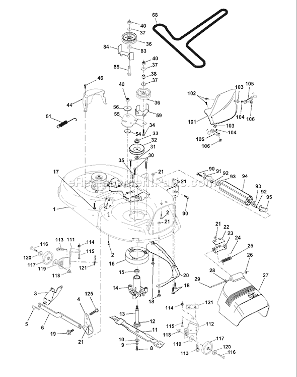 Page G Diagram and Parts List for YTH190 (954001972A) (1995-03) Husqvarna Lawn Tractor