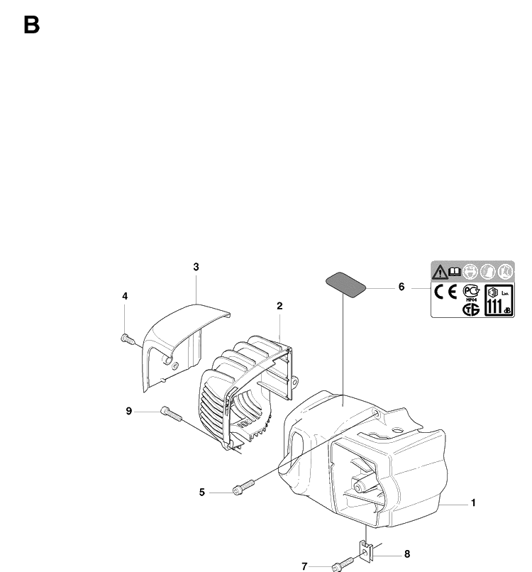 Cover Diagram and Parts List for 323HD60 20090400001-Current Husqvarna Hedge Trimmer