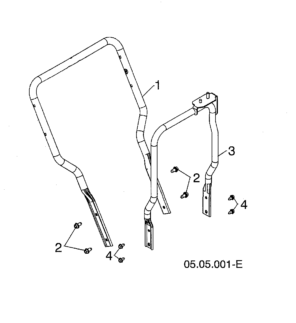Lower handle Diagram and Parts List for 96193012204  Husqvarna Snow Blower