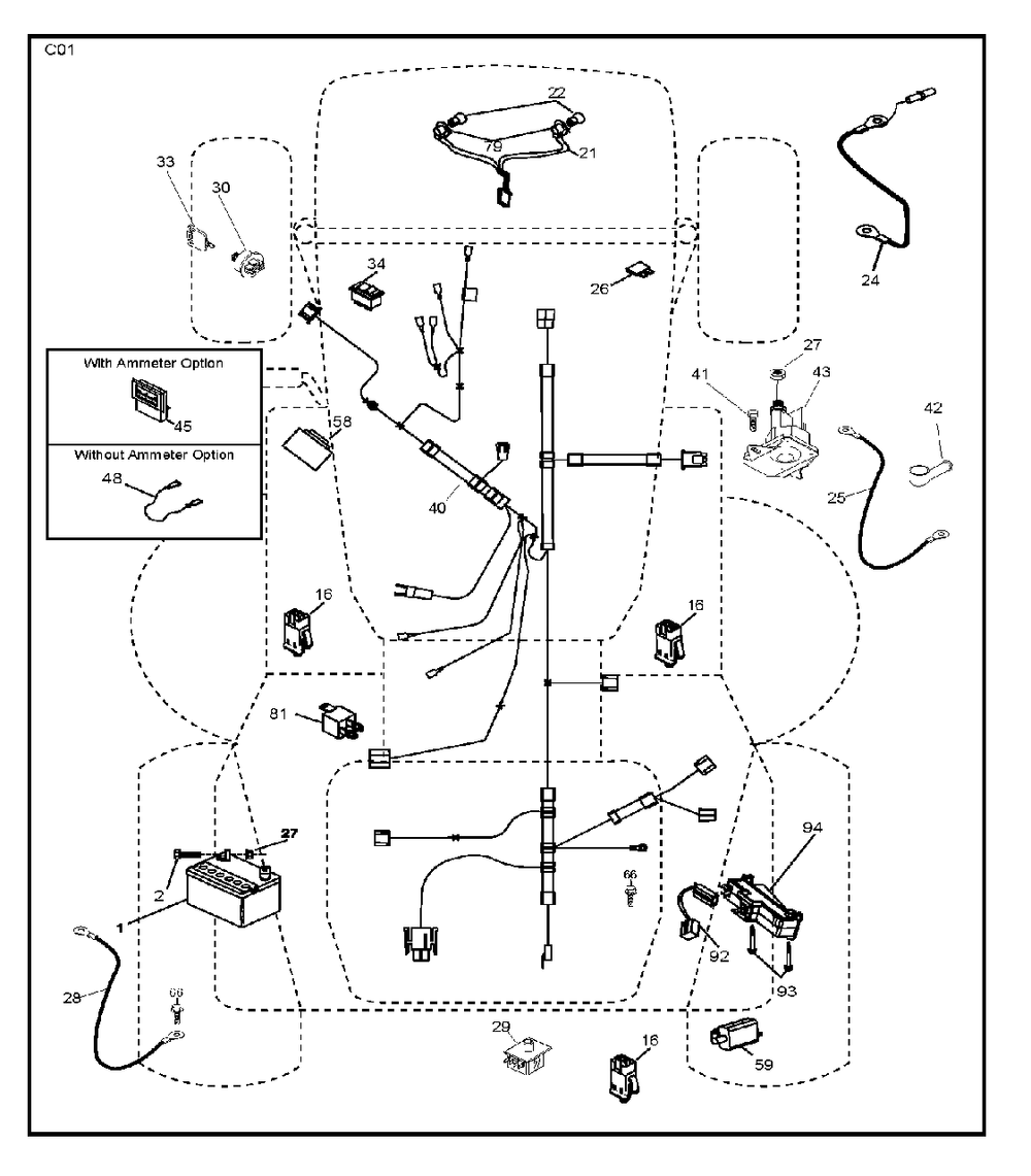 Electrical Diagram and Parts List for P200107HRB (960610178-05)(2011-08) Husqvarna Lawn Tractor