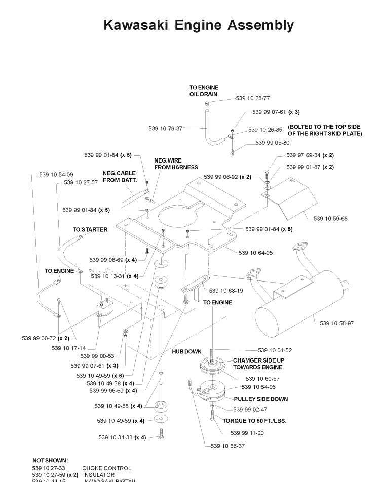 Engine Diagram and Parts List for LZ25 968999310 Husqvarna Lawn Mower