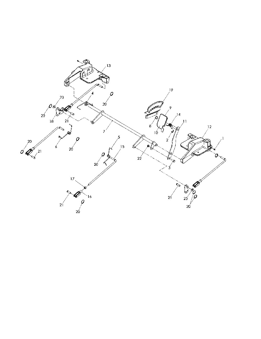Mower lift/deck lift Diagram and Parts List for Z4220-968999655  Husqvarna Lawn Mower