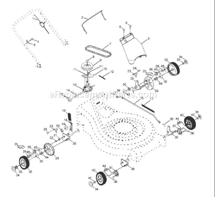 Page B Diagram and Parts List for 530RS 530 RS 954140072B -1999-05 Husqvarna Lawn Mower