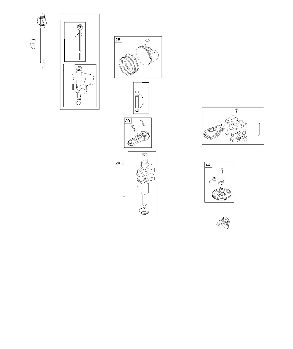Crankshaft Diagram and Parts List for 219807-3210-B1  Husqvarna Engine