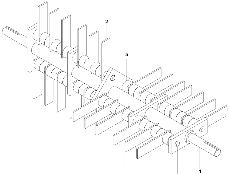 Flail Blade Diagram and Parts List for DTF226 (966068501)(2009-09) Husqvarna Seeder