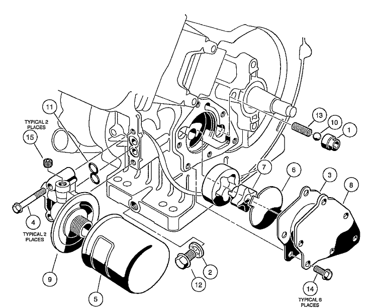 Fe290 Engine - Oil Circulation Diagram and Parts List for HUV4210GXP 2005-06 Husqvarna Lawn Tractor