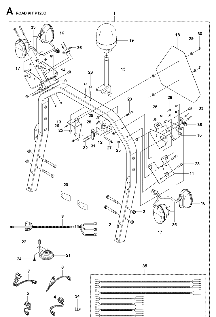 Product Complete Diagram and Parts List for 965143001  Husqvarna Lawn Tractor Accessories