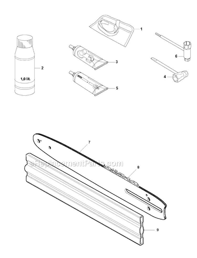 Accessories Diagram and Parts List for 535FBX 2010-03 Husqvarna Brush Cutter
