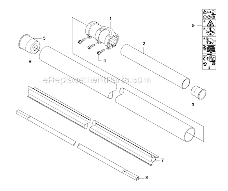 Shaft Diagram and Parts List for 535LS 2011-02 Husqvarna Brush Cutter