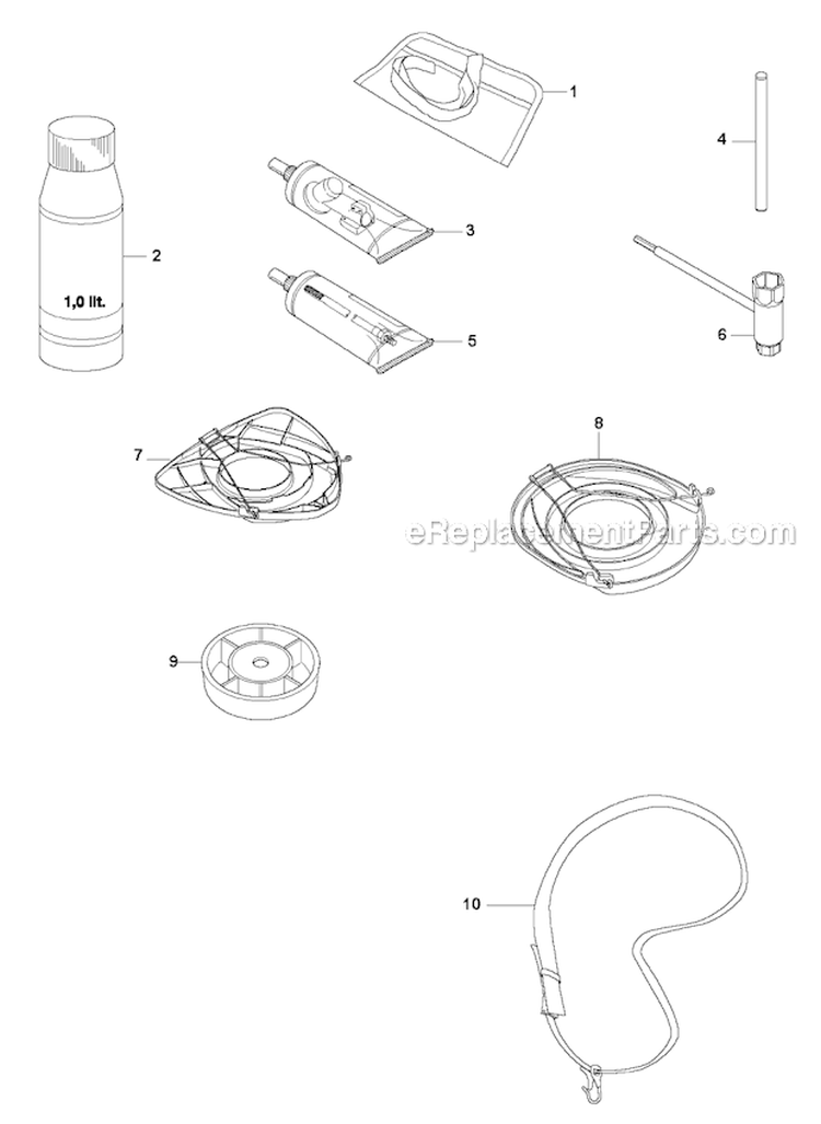 Accessories 1 Diagram and Parts List for 535RXT 2011-02 Husqvarna Brush Cutter