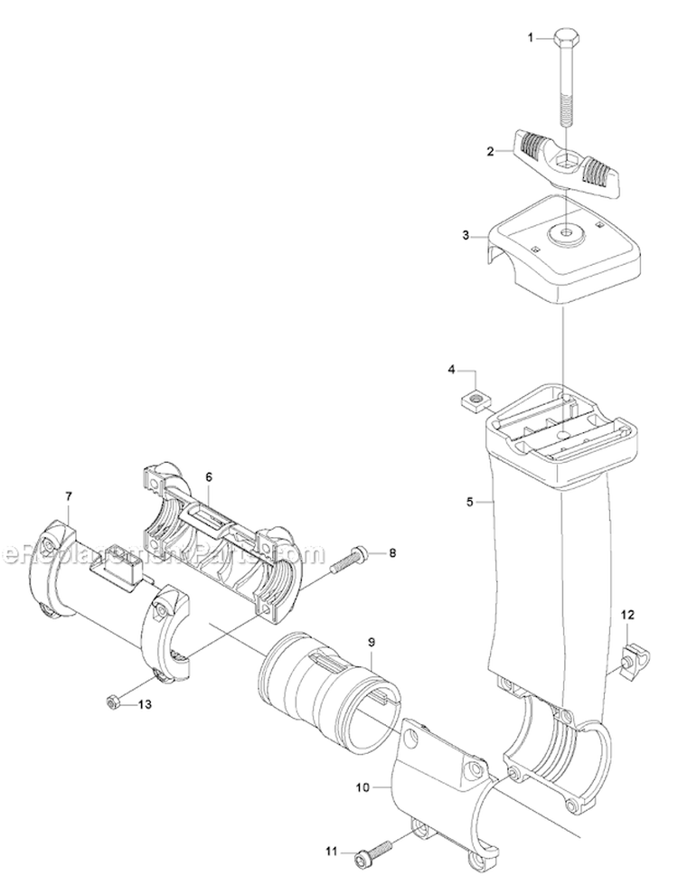 Tower Diagram and Parts List for 535RXT 2011-02 Husqvarna Brush Cutter