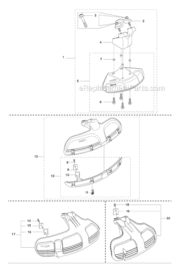 Accessories 2 Diagram and Parts List for 535RXT 2011-02 Husqvarna Brush Cutter