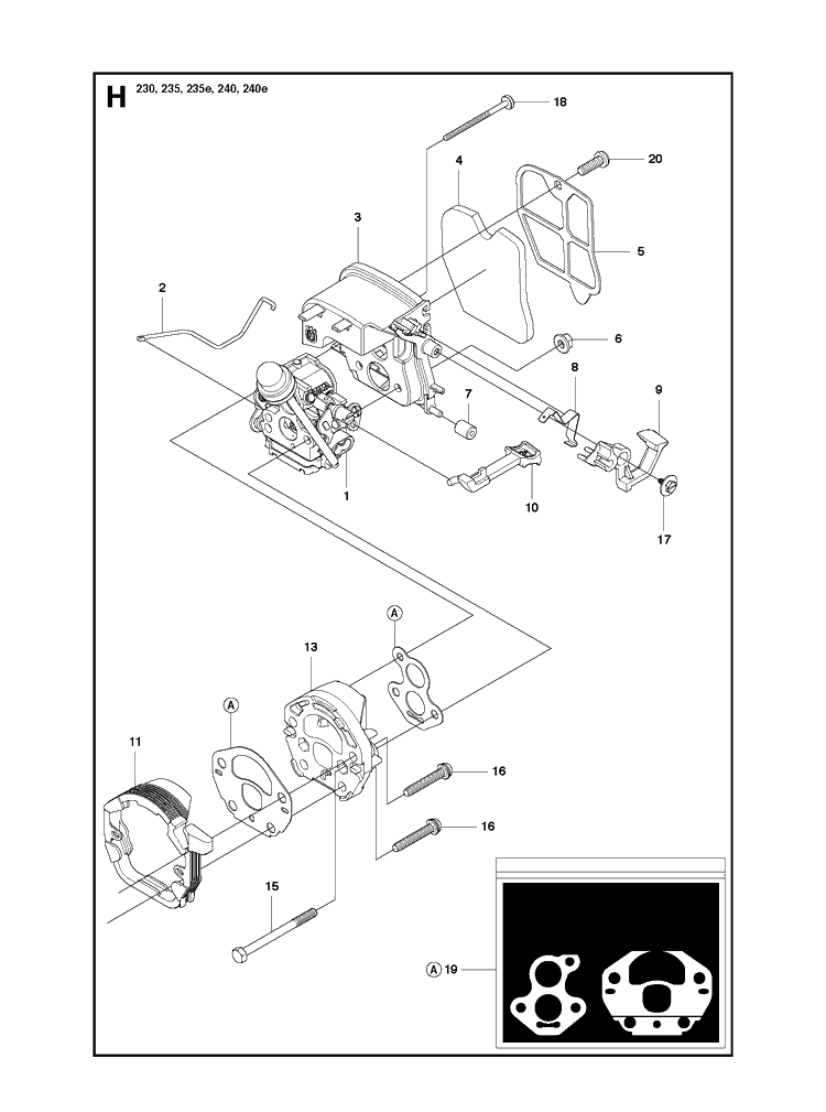 Carburetor And Air Filter Diagram and Parts List for 125LDXTEST 2010-06 Husqvarna Trimmer