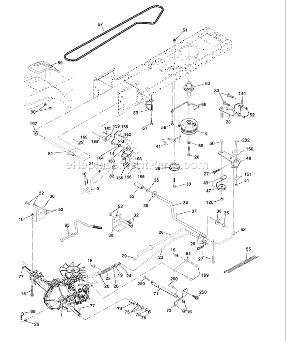 Page C Diagram and Parts List for YTH1542XPF (954567253) (2002-02) Husqvarna Lawn Tractor