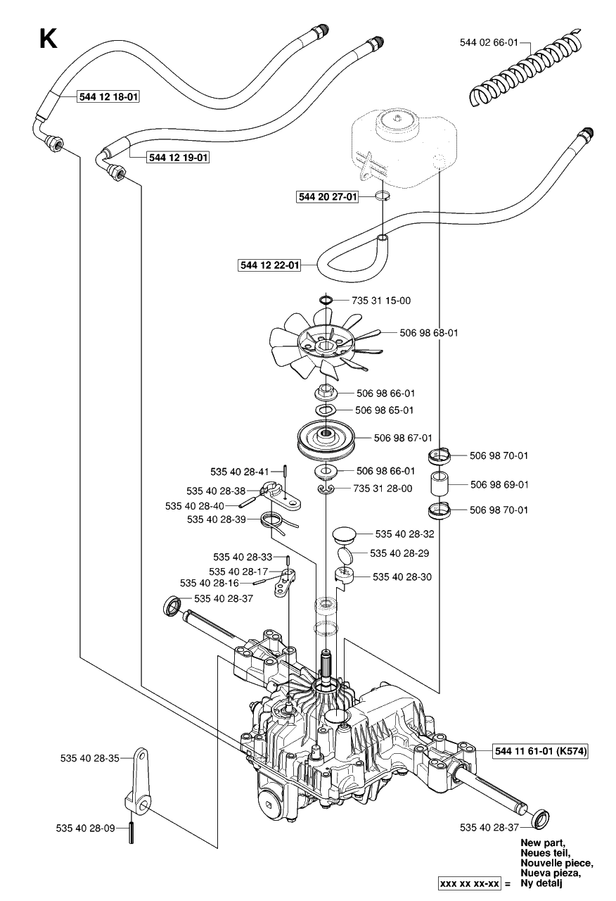 Transmission 3 Diagram and Parts List for R15-V2AWD (965080101)(2006-05) Husqvarna Lawn Tractor