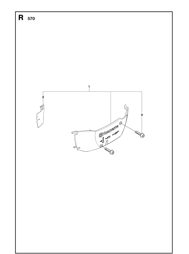 Winter Kit Diagram and Parts List for 570 (570 EPA)(20090100001-Current) Husqvarna Chainsaw