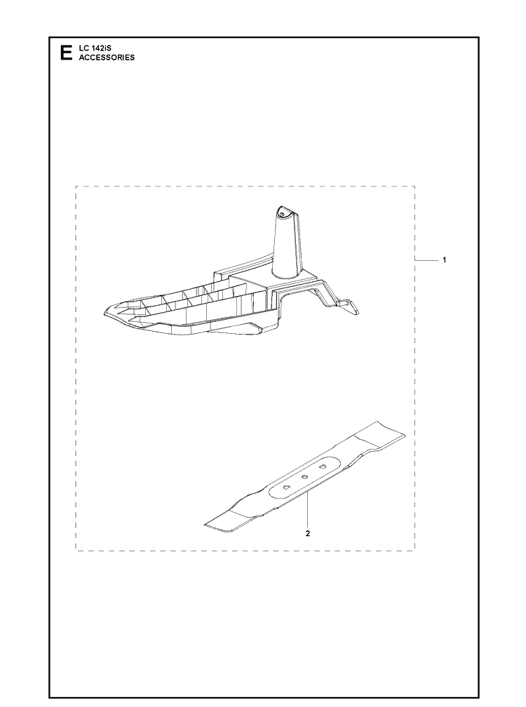 Accessories Diagram and Parts List for LC142IS  Husqvarna Lawn Mower