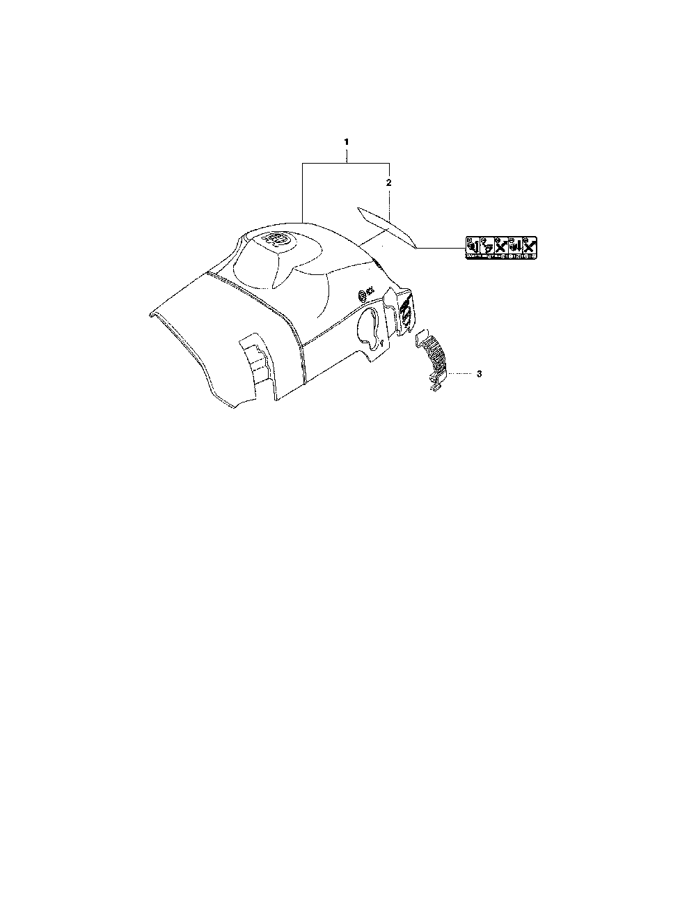 Cylinder cover Diagram and Parts List for 965167936  Husqvarna Chainsaw