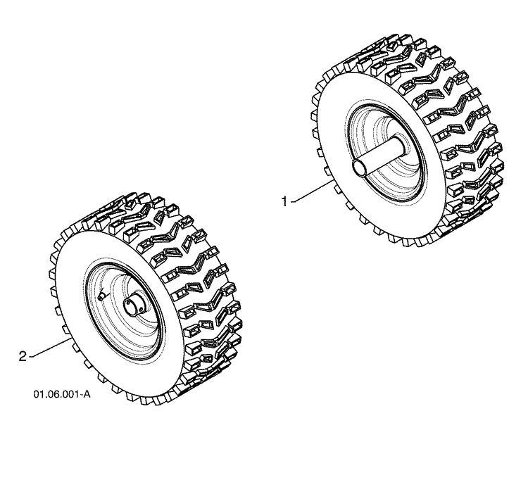 Wheels Diagram and Parts List for 924SB (96193004500)(2009-06) Husqvarna Snow Blower