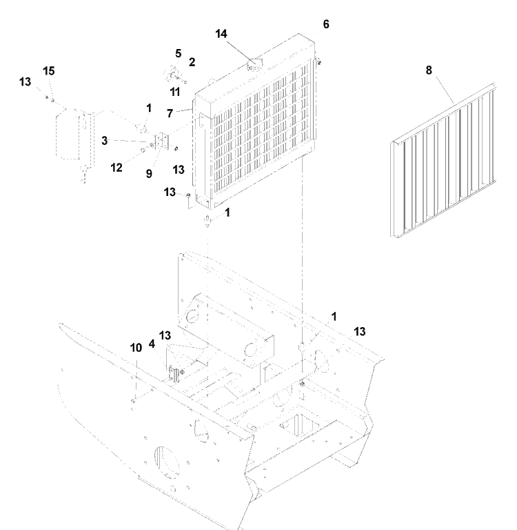 Radiator 27 H.P. Diagram and Parts List for BZ6127D (968999218) (BAM) (033600000 and Up)(2004-11) Husqvarna Lawn Mower