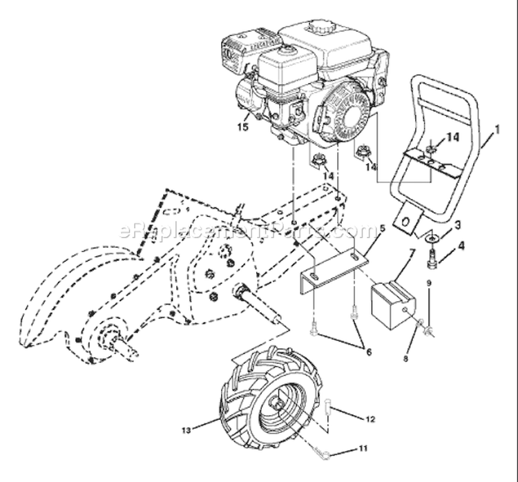 Page D Diagram and Parts List for 550CRTH 550 CRTH 954140064A -1998-02 Husqvarna Tiller