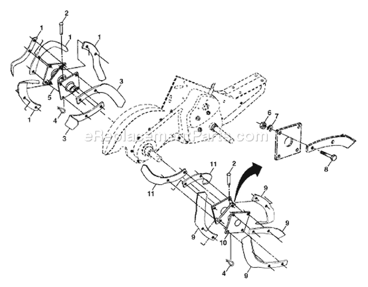 Page E Diagram and Parts List for 550CRTH 550 CRTH 954140064A -1998-02 Husqvarna Tiller