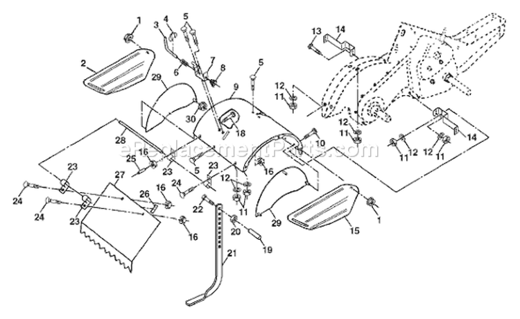 Page F Diagram and Parts List for 550CRTT 550 CRTT 954140065A -1998-02 Husqvarna Tiller