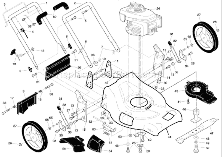 Page A Diagram and Parts List for 5521CHV 5521 CHV 961430001-07 -2007-09 Husqvarna Lawn Mower