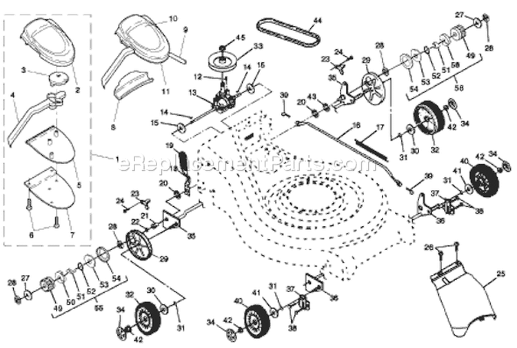 Page A Diagram and Parts List for 5521RSC 5521 RSC 954223470 -2004-07 Husqvarna Lawn Mower