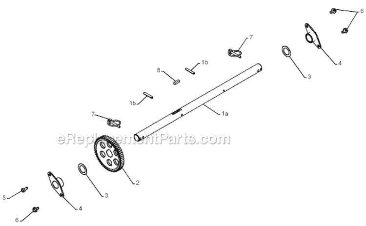 Drive Diagram and Parts List for 5524ST 96191001604 - 2008-08 Husqvarna Snow Blower