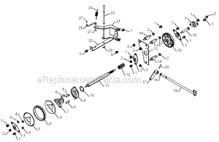 Drive Diagram and Parts List for 5524ST 96191001604 - 2008-08 Husqvarna Snow Blower