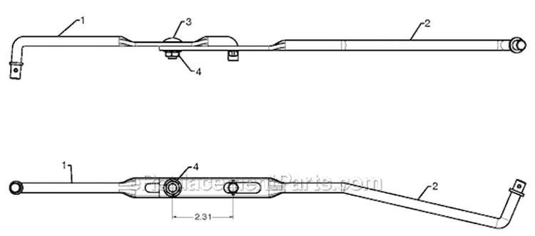 Handle Diagram and Parts List for 5524ST 96191001605 - 2009-08 Husqvarna Snow Blower